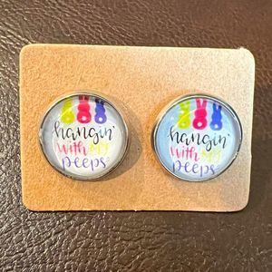 Hangin’ with my peeps stud earrings